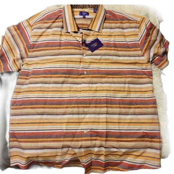 Men's tallia Striped button Up shirt NWT SZ  2xl - Picture 1 of 5